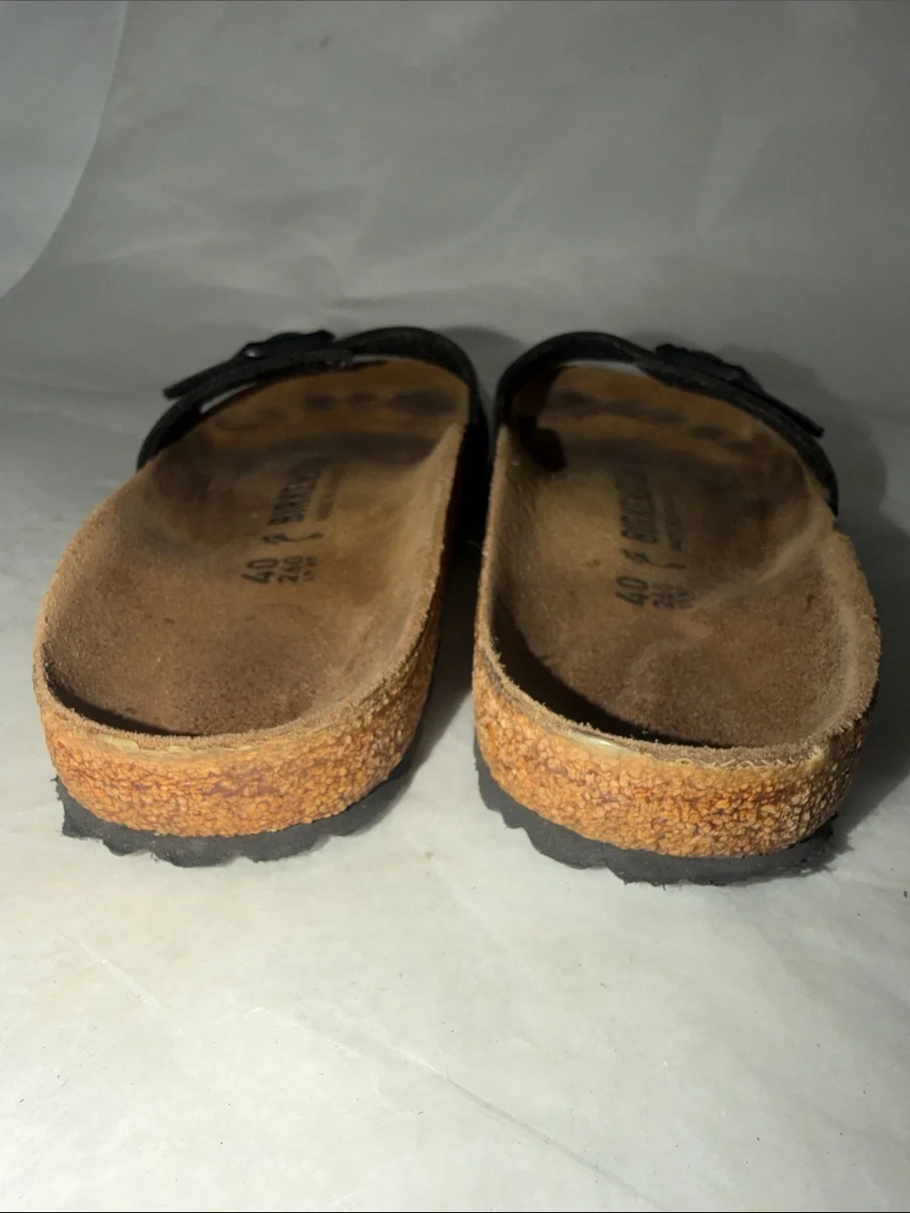 Birkenstock Black Patent Single Strap Slide Sandals Size 40